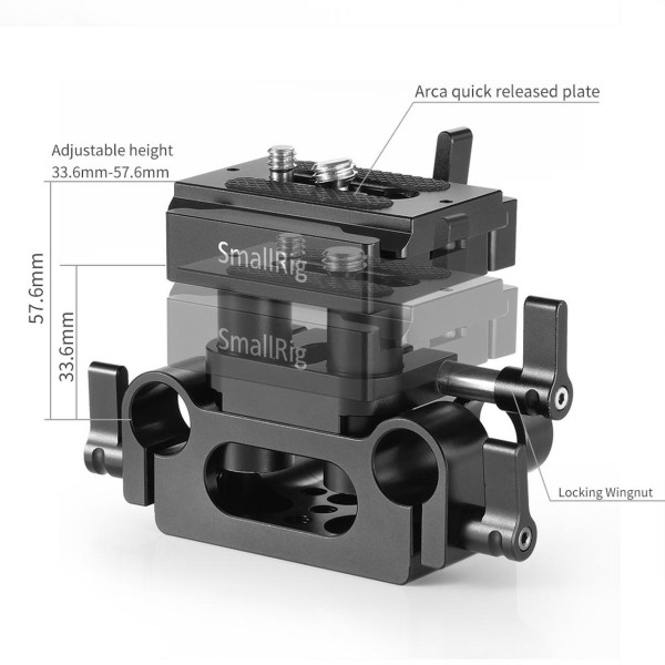 2272 - Universal 15mm Rail Support System Baseplate