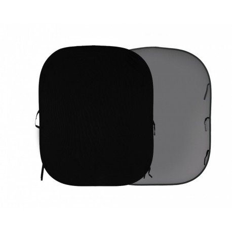 Plain Collapsible Black / Mid Grey 1.8m x 2.15m