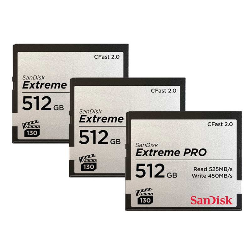 Sandisk Extreme Pro 256 Go, carte CFast 2.0 rapide 525 Mo/s