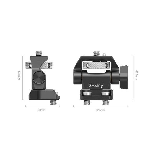 2904B - Swivel and Tilt Adjustable Monitor Mount with 1/4"-20 Screws Mount