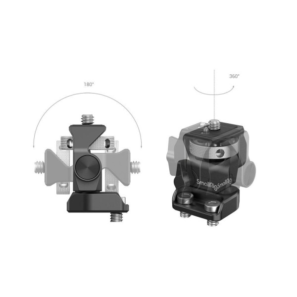 2904B - Swivel and Tilt Adjustable Monitor Mount with 1/4"-20 Screws Mount