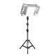 LBDR6 - Low Boy Double Riser Stand Black/Chrome 6’9’’
