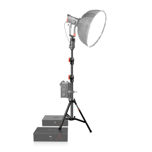 LBDR6 - Low Boy Double Riser Stand Black/Chrome 6’9’’