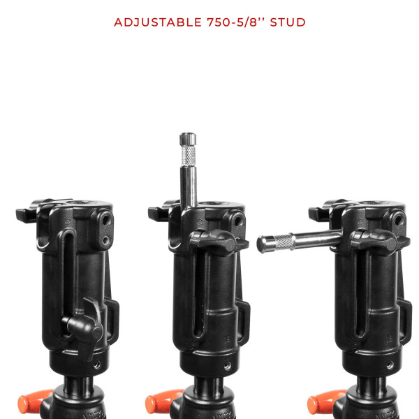 LBDR6 - Low Boy Double Riser Stand Black/Chrome 6’9’’