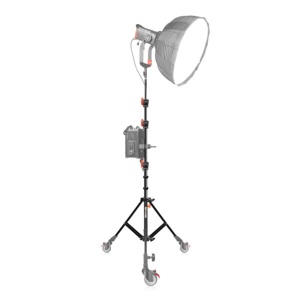 ABS12 - Aluminum Baby Stand square black legs 12’9’’