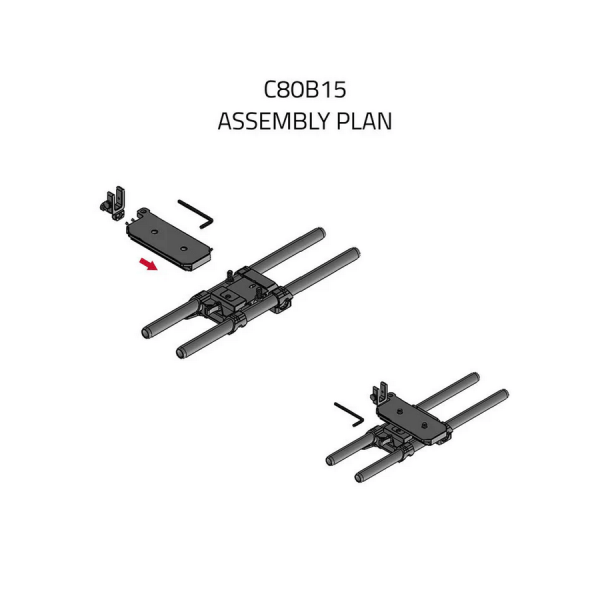 C80B15 - Arca Baseplate 15mm LWS for Canon EOS C80