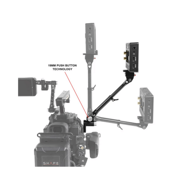 RTPQS - Bras magique à bouton-poussoir télescopique