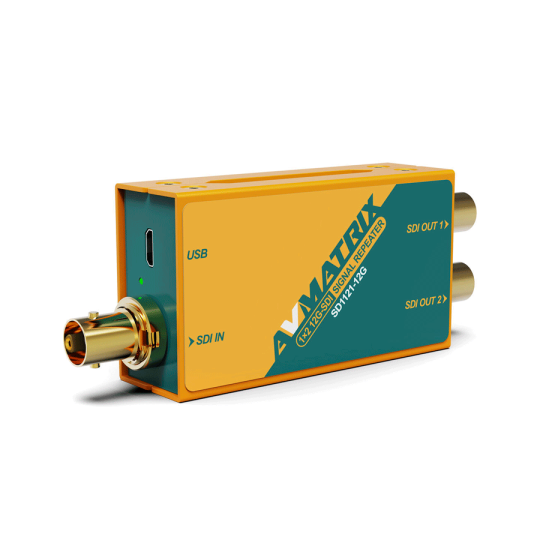 AVMatrix SD1121-12G répéteur 12G-SDI 1x2 broadcast
