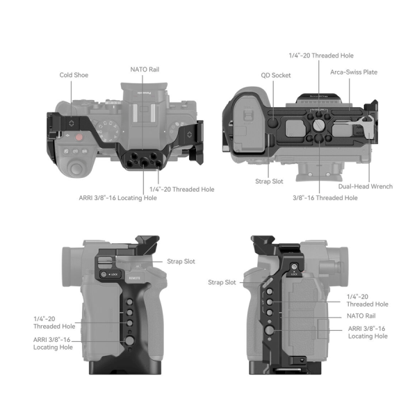SmallRig 4022 cage LUMIX G9 II S5 II S5 IIX Arca RS