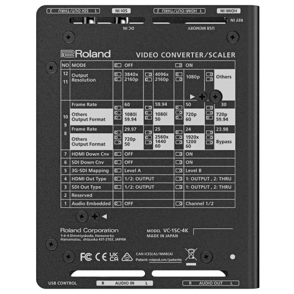 Roland VC-1SC-4K Convertisseur vidéo 4K SDI HDMI