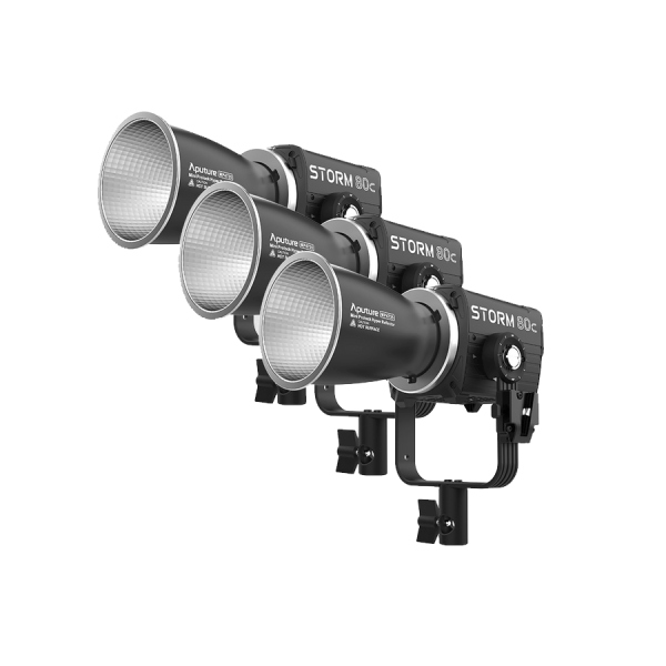Aputure STORM 80c 3-Light Kit – Kit éclairage LED Pro