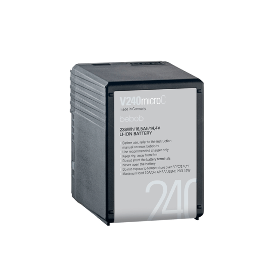 bebob Batterie micro V-Mount V240microC 238Wh USB-C PD3