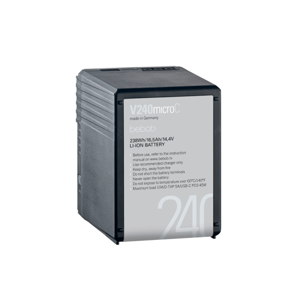 bebob Batterie micro V-Mount V240microC 238Wh USB-C PD3