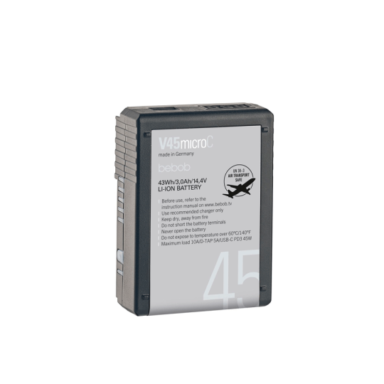 bebob Batterie micro V-Mount V45microC 43Wh USB-C PD3