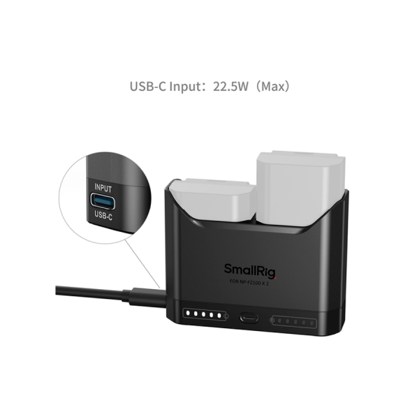 SmallRig Chargeur double NP-FZ100 USB-C 5489