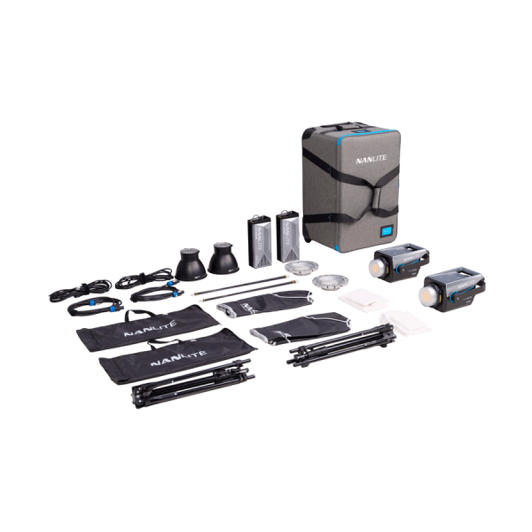 Nanlite Kit 2 FC-500B avec trépieds et valise Trolley