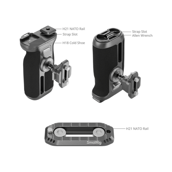 SmallRig 4485 – Poignée latérale rotative HawkLock H21