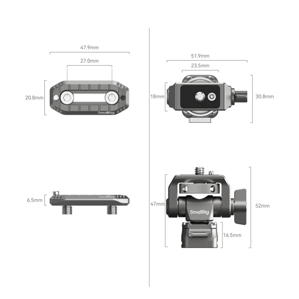 SmallRig 4487 – Support moniteur orientable HawkLock H21