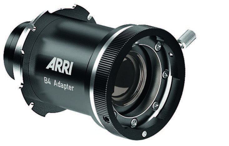 L'adaptateur Arri B4 vers PL permettant d’adapter des zooms broadcast