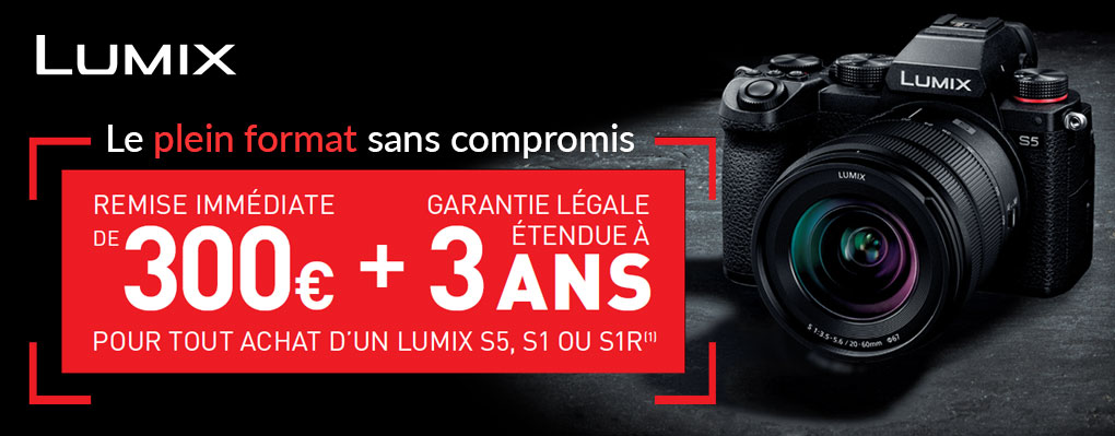 Offre Panasonic remise immédiate Lumix S5, S1 ou S1R