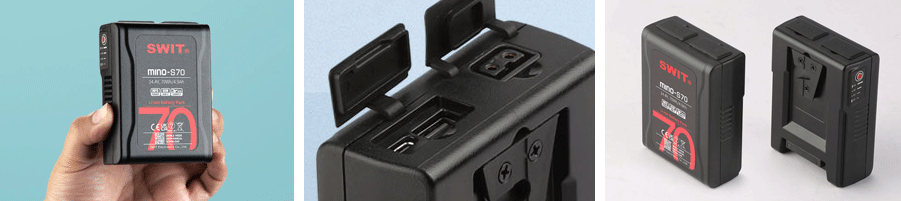 S70 - Plus fin et léger - 70Wh, 100W/8A de charge - D-tap, USB-A et USB-C
