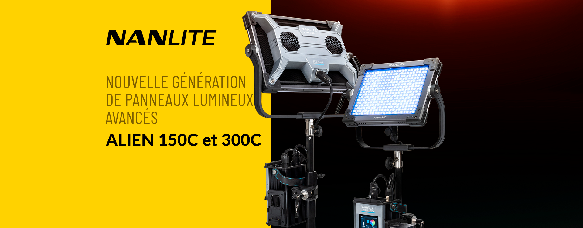 Nanlite, nouvelle génération de panneaux lumineux professionnels avancés Alien 150C et 300C