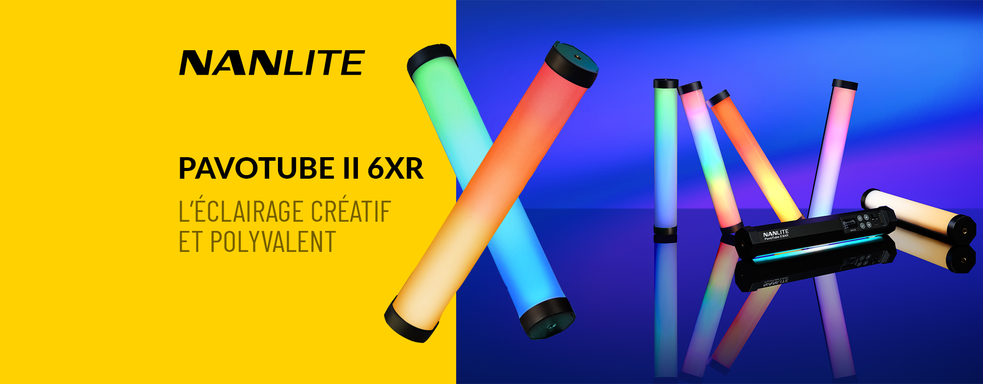 NANLITE présente le PavoTube II 6XR, un tube LED professionnel avec contrôle CRMX