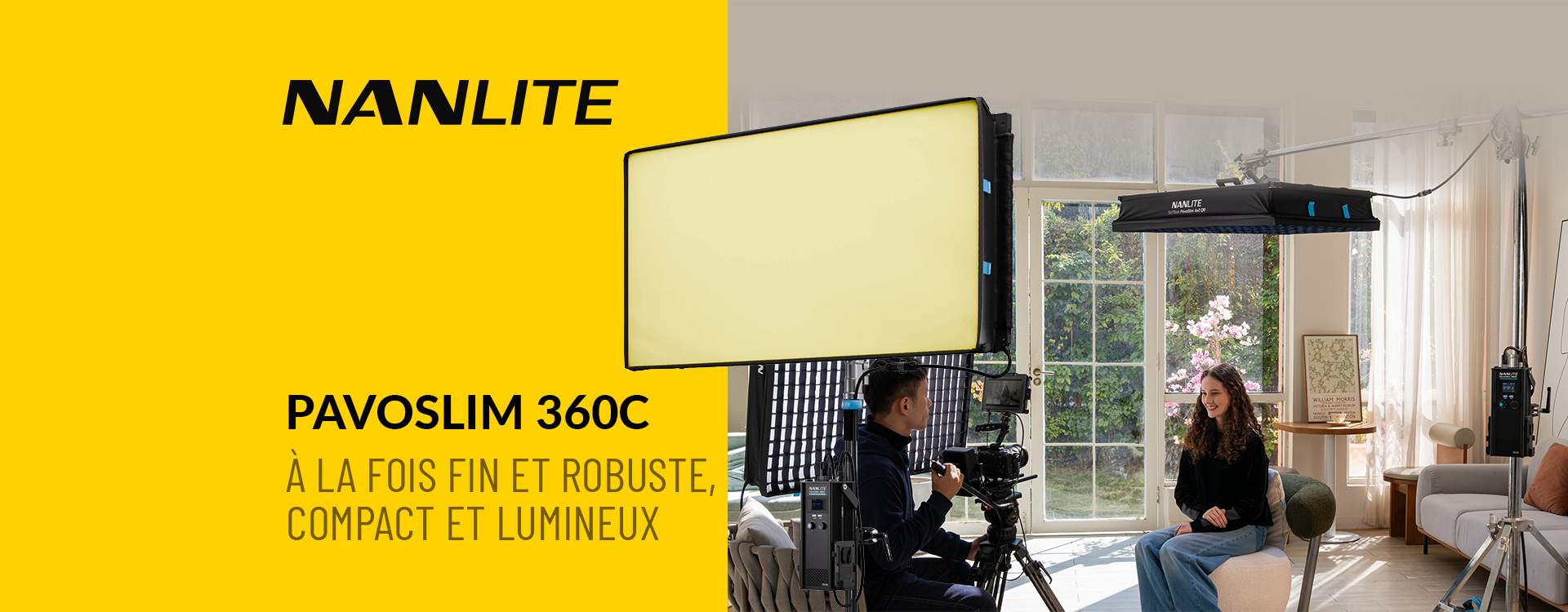 NANLITE PavoSlim 360C : un panneau LED grand format, ultra-fin et robuste