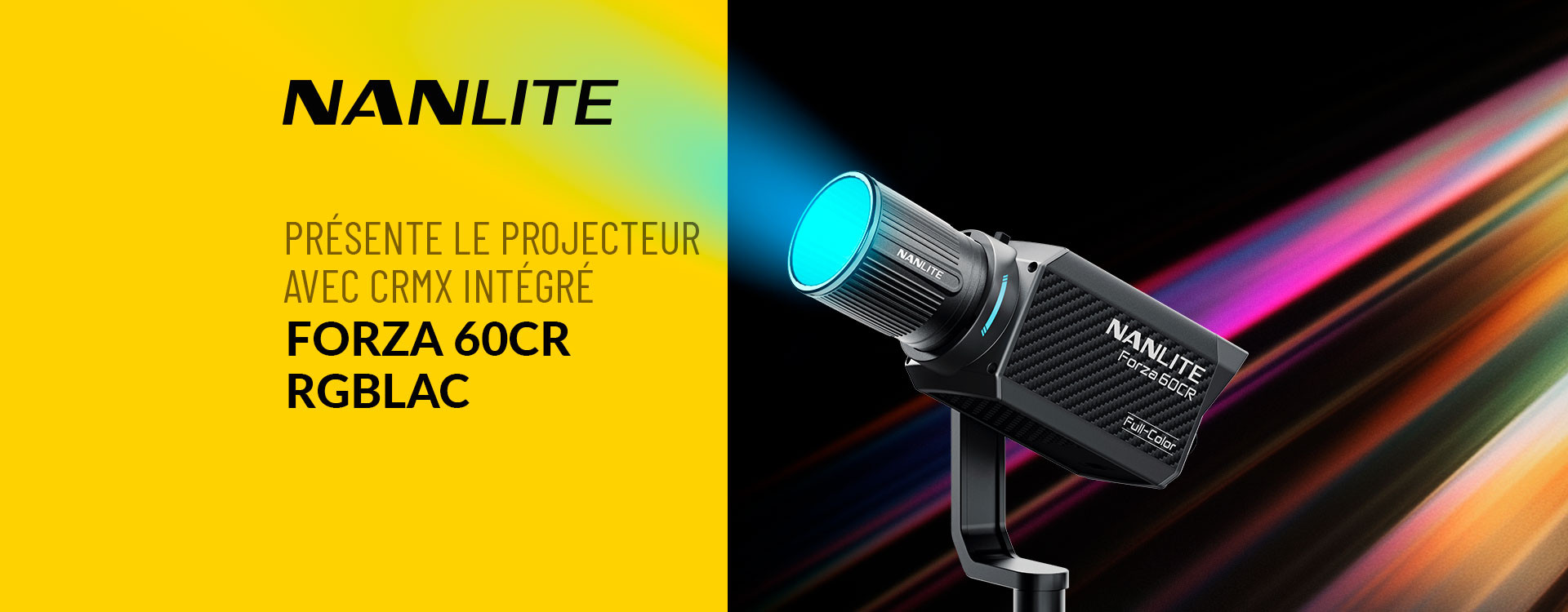 Nanlite présente le projecteur Forza 60CR RGBLAC avec CRMX intégré