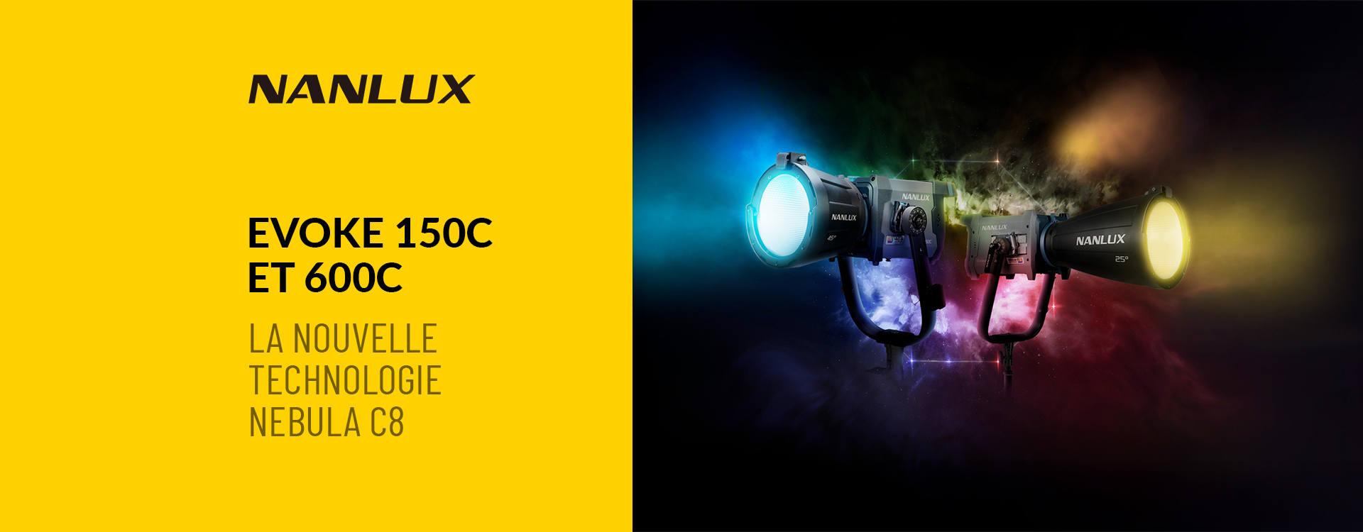 NANLUX Nebula C8 : la révolution 8 couleurs — désormais dans EVOKE 150C & 60