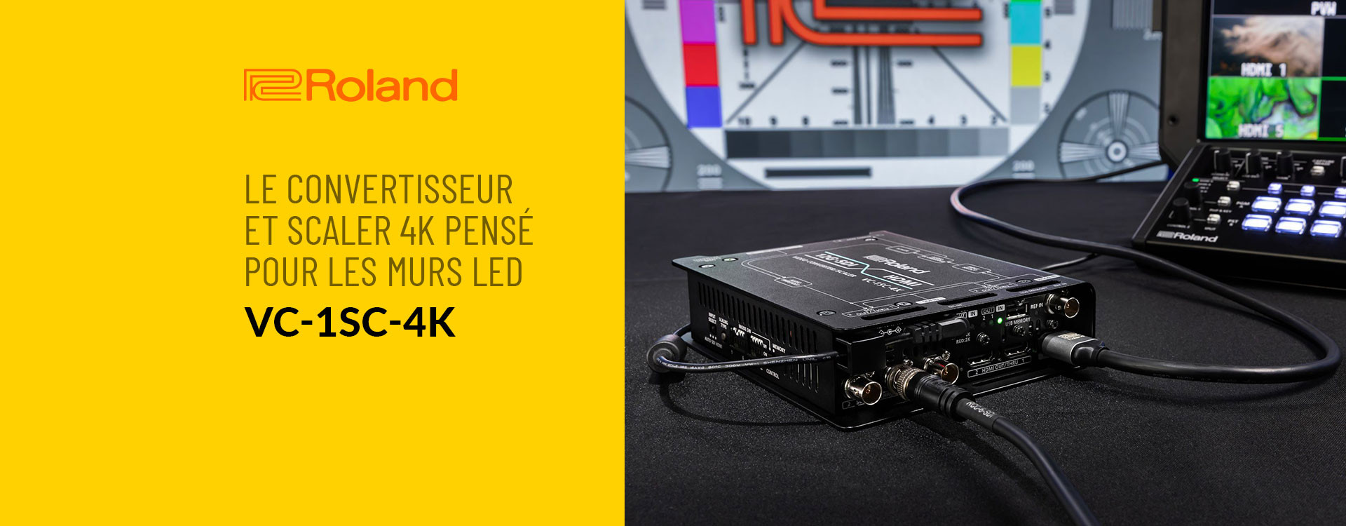 Roland VC-1SC-4K : le convertisseur et scaler 4K pensé pour les murs LED
