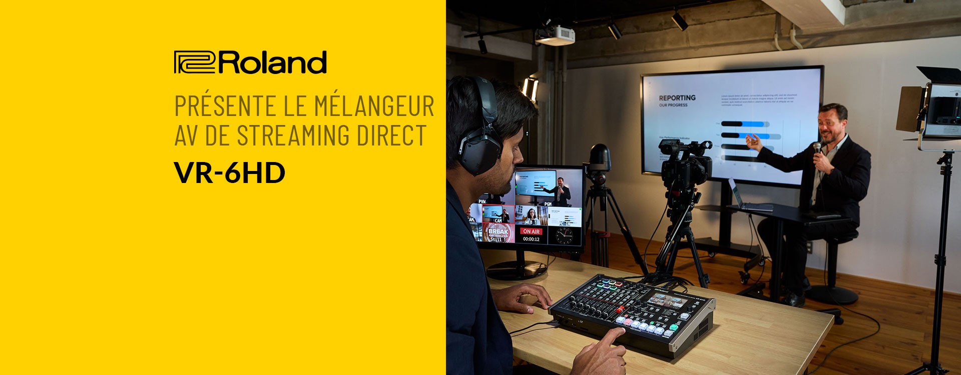Roland présente le Mélangeur AV de streaming direct VR-6HD