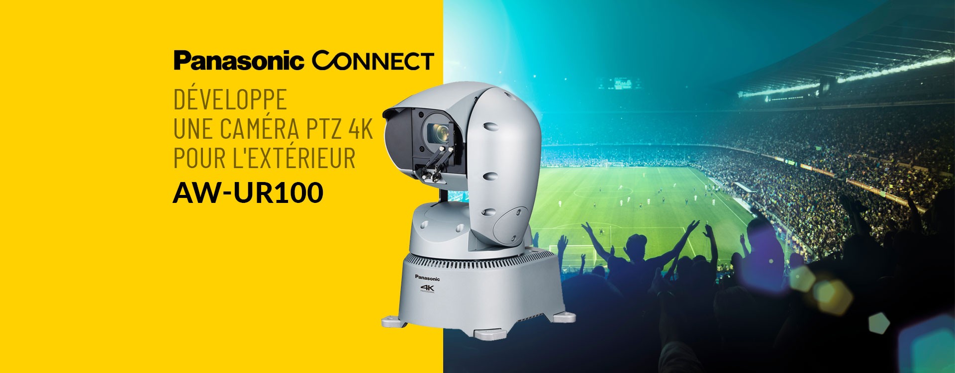 Panasonic Connect développe une caméra PTZ 4K pour l'extérieur l'AW-UR100